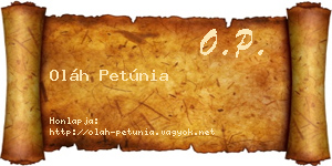 Oláh Petúnia névjegykártya